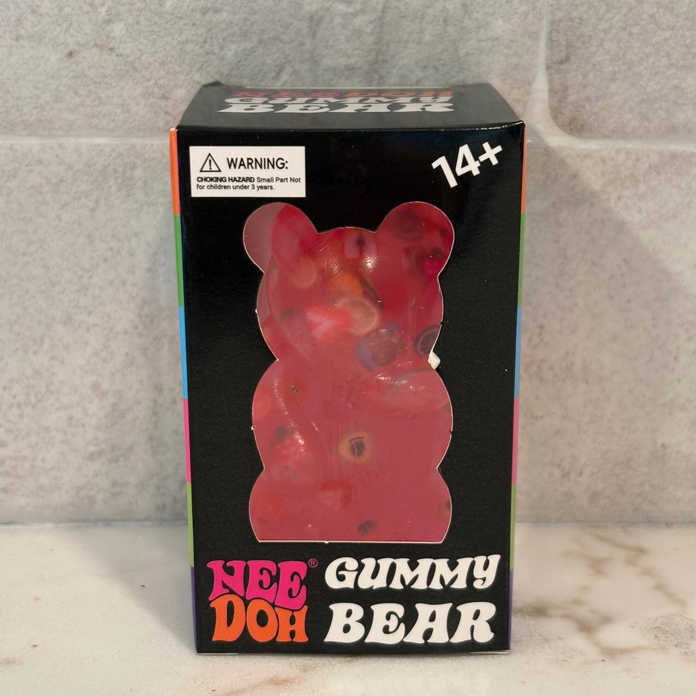 Schylling NeeDoh Gummy Bear Fidget Toy Kids Unisex OS Red Squishy Stress Relief